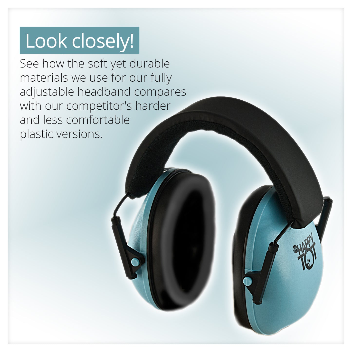 Noise Cancelling Headphones for Kids, Adjustable Baby Ear Protection Earmuffs with Ergonomic Design (Blue)