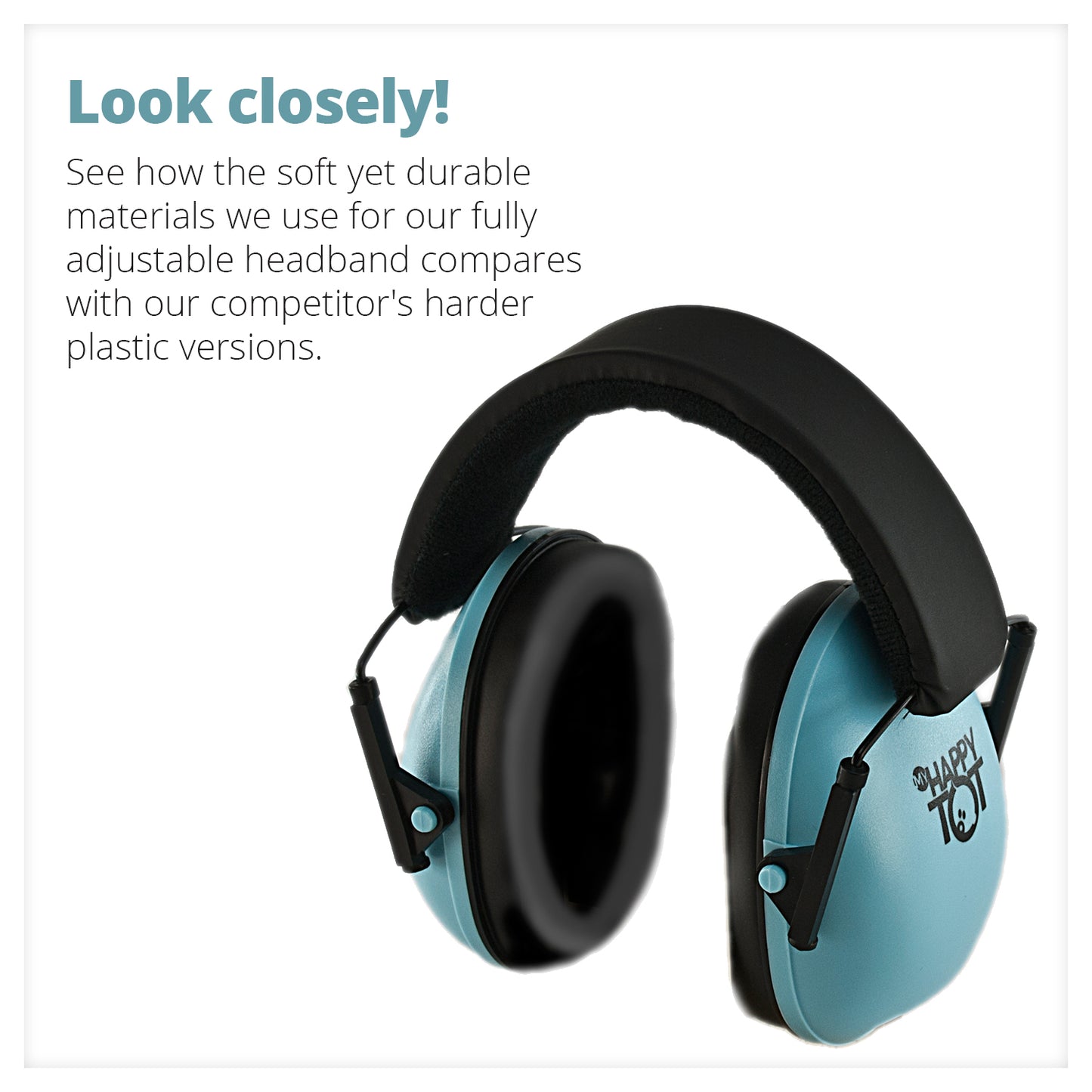 Noise Cancelling Headphones for Kids, Adjustable Baby Ear Protection Earmuffs with Ergonomic Design (Blue)