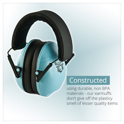 Noise Cancelling Headphones for Kids, Adjustable Baby Ear Protection Earmuffs with Ergonomic Design (Blue)