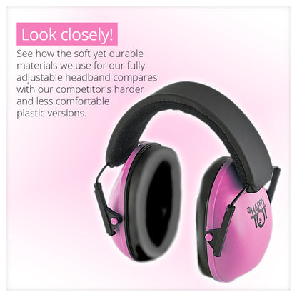 Noise Cancelling Headphones for Kids, Adjustable Baby Ear Protection Earmuffs with Ergonomic Design (Pink)